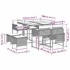 VidaXL 9-Piece Garden Dining Set with Cushions, Table and Folding Back Chairs, Outdoor Patio Furniture 3211323