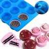 Blue Chocolate Cookie Mold, New Cylindrical Cookie Silicone Mold, Suitable For Candy Mini Cake Jelly Baking