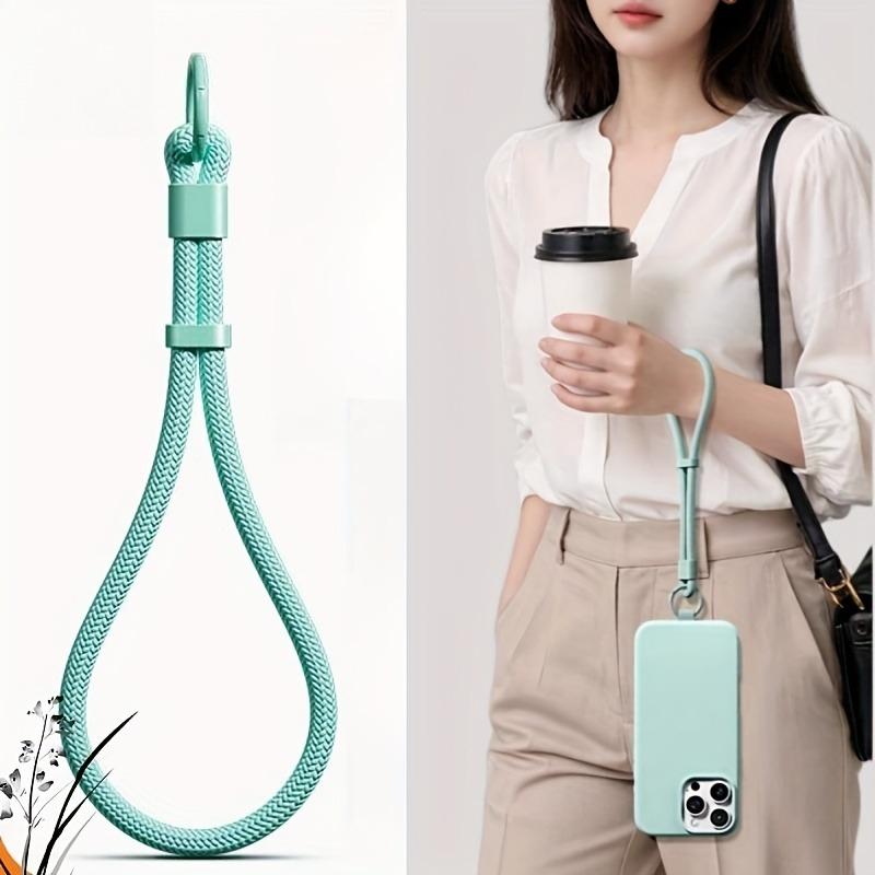 Universal phone wrist strap featuring anti-theft self-locking buckle. Durable anti-drop design, great for outdoor activities.