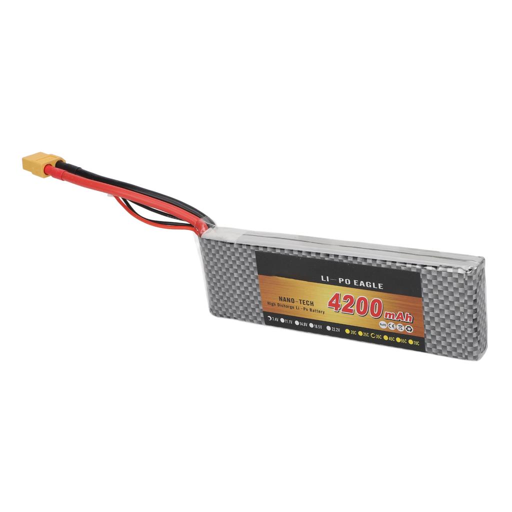 RC Toys Battery 7.4V 4200mAh 35C Model Toy Lithium Battery with XT60 Plug for RC Airplanes Drones