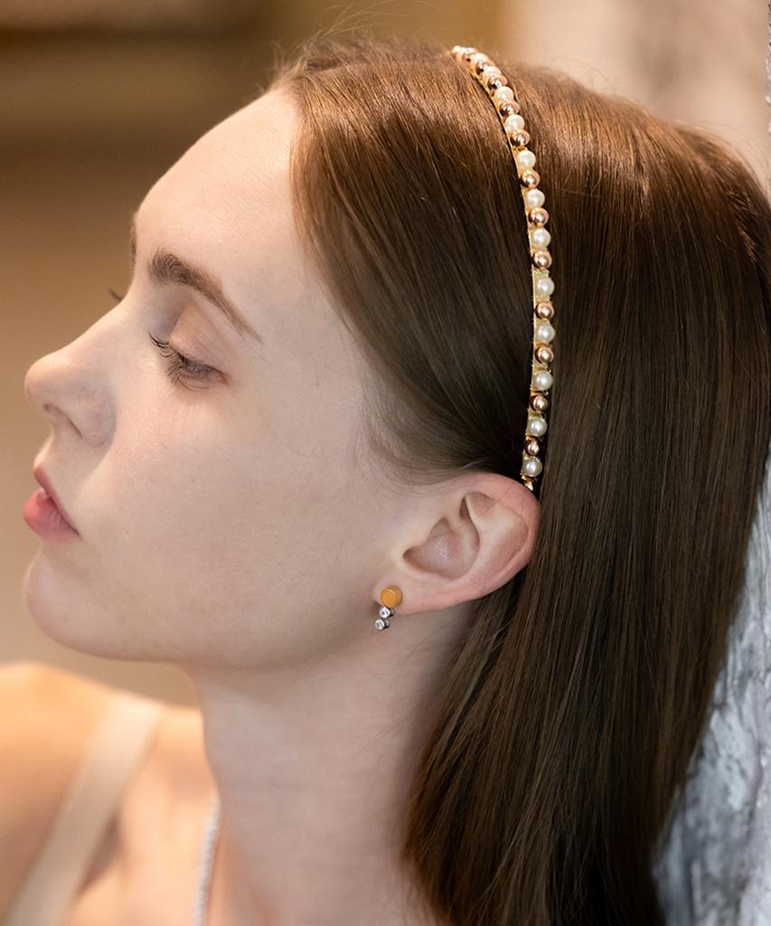 Begins Bb Pearl Metal Ball Hairband