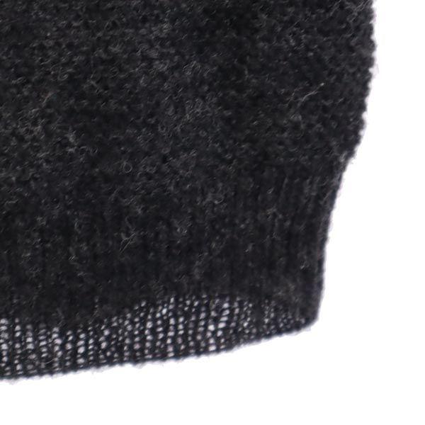 LANVIN en Bleu Wool Blend Design Short Sleeve Design Sweater 38 Gray Knit Women Used