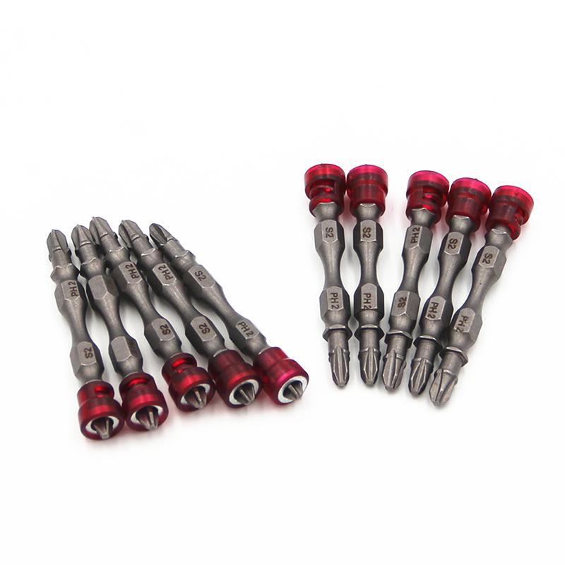 5 Pièces/Ensemble Ph2 Embouts de Tournevis Magnétiques à Tête Simple Queue Hexagonale 1/4 Pouce