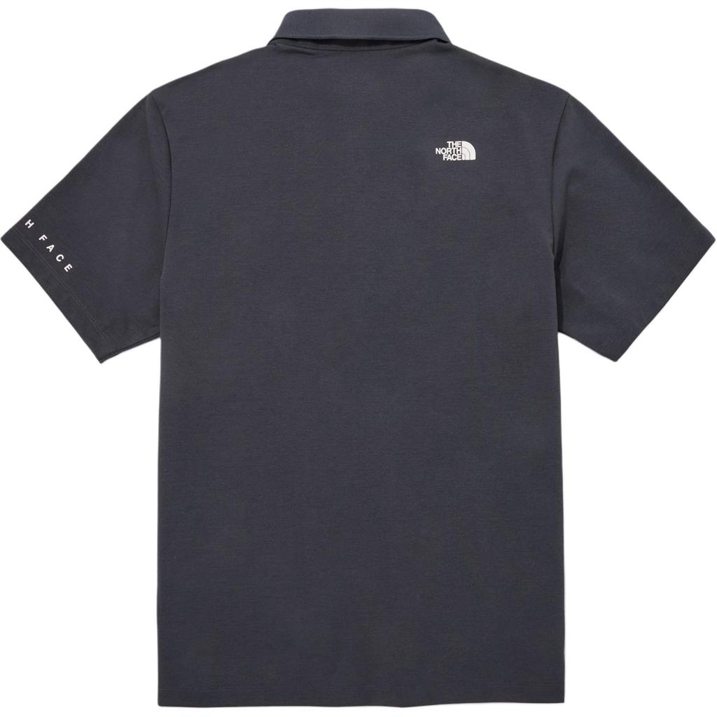 The North Face Stinson S/S Polo Solid Color Sports Casual Short Sleeve T-Shirt Unisex Tops Dark-Gray NT7PQ02K