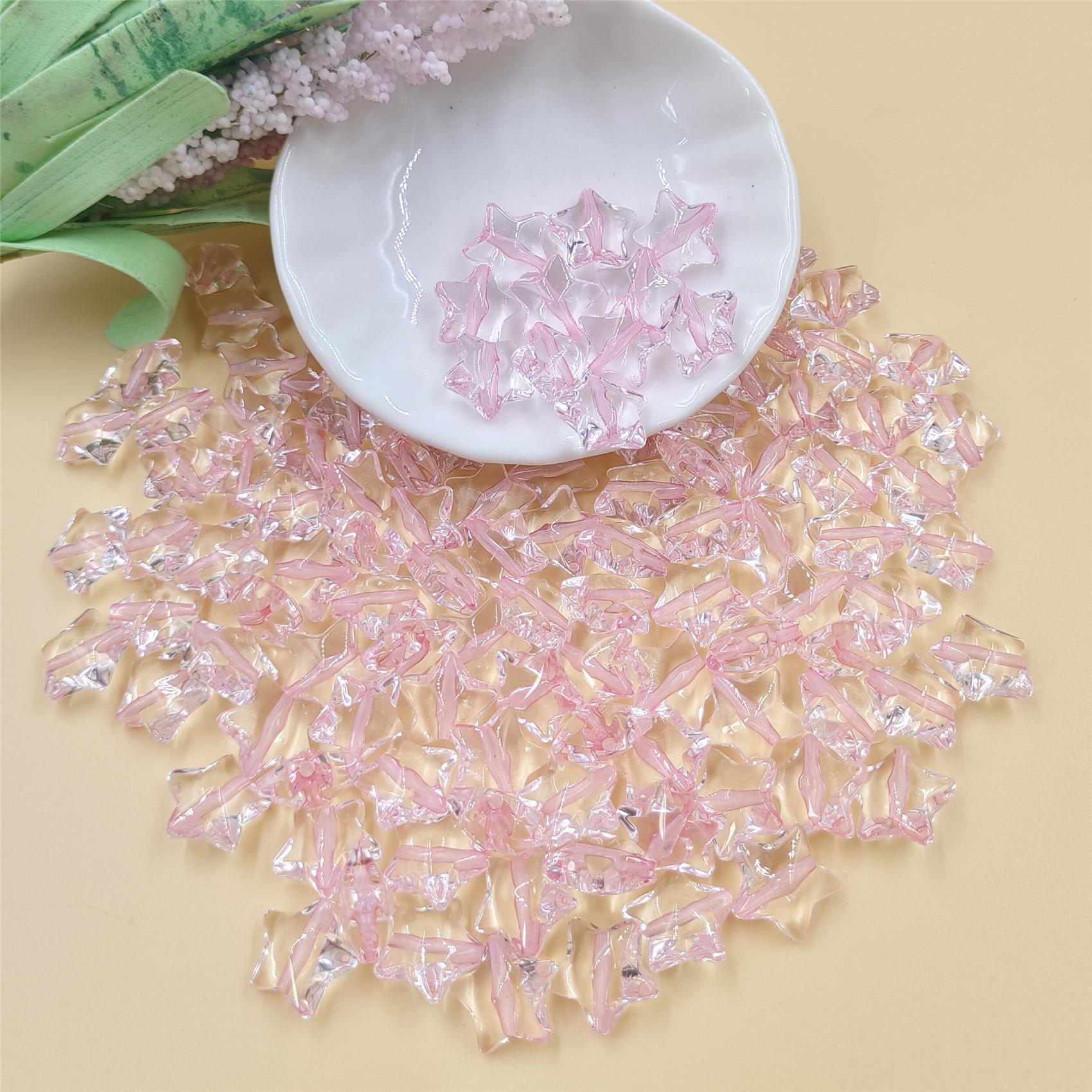 

120 шт. Звездочки ручной работы из акрила 13 мм Бусины для изготовления ювелирных изделий для поделок, россыпные бусины, DIY фурнитура, бисероплетение, ожерелье, браслет, аксессуары розовый