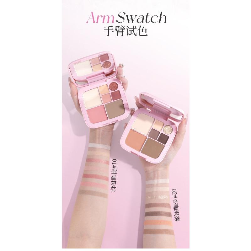 Life Girls 7 Color Face Palette Matte Shimmer Highlighter Blush Eyeshadow For Women