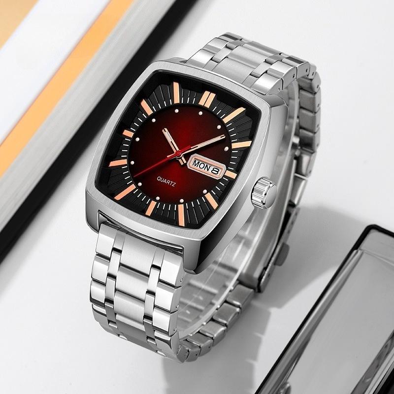 Mens Watches Quartz Movement Waterproof Wristwatches Date Week Display Male Clock