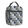 Cute Dachshund Dog Print Insulated Lunch Bag Reusable Cooler Thermal Bento Tote Bag for Work School Hiking Travel Picnic Beach