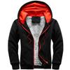 Mens Sweatshirt Hooded Autumn and Winter Men's Baseball Clothing Padded and Thickened Men's Jacket Warmth