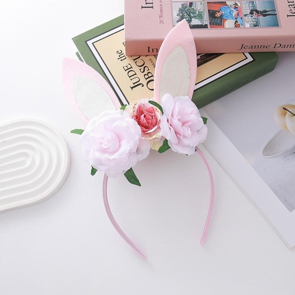 Non-slip Rabbit Ears Headbands Colorful Happy Easter Headdress Cosplay Headbands  Holiday Decor