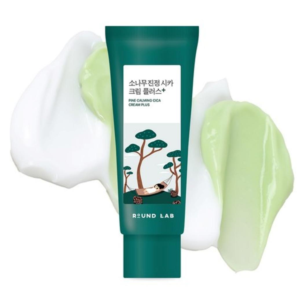 ROUND LAB Pine Calming Cica Cream Plus Barrier Repair Moisturizing Cream 60ml 1 Pack (60ml)