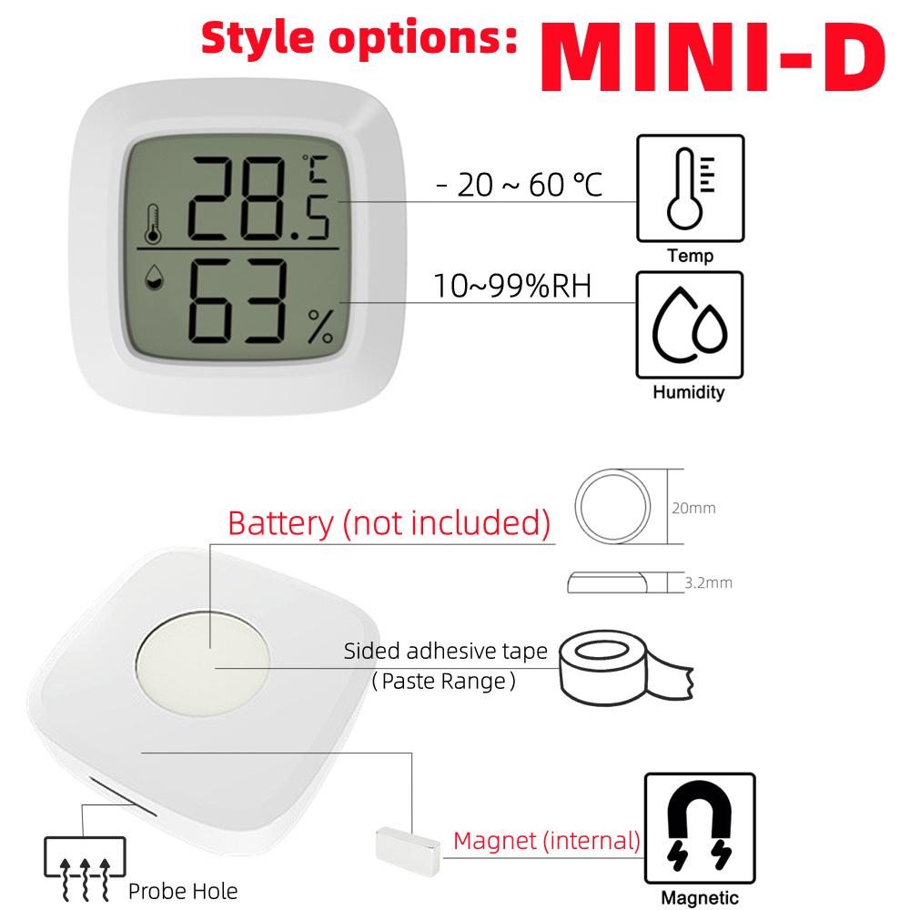 Mini LCD Digitales Thermometer Hygrometer Innenraumtemperatur Feuchtigkeitsmesser Sensor Messgerät Wetterstation