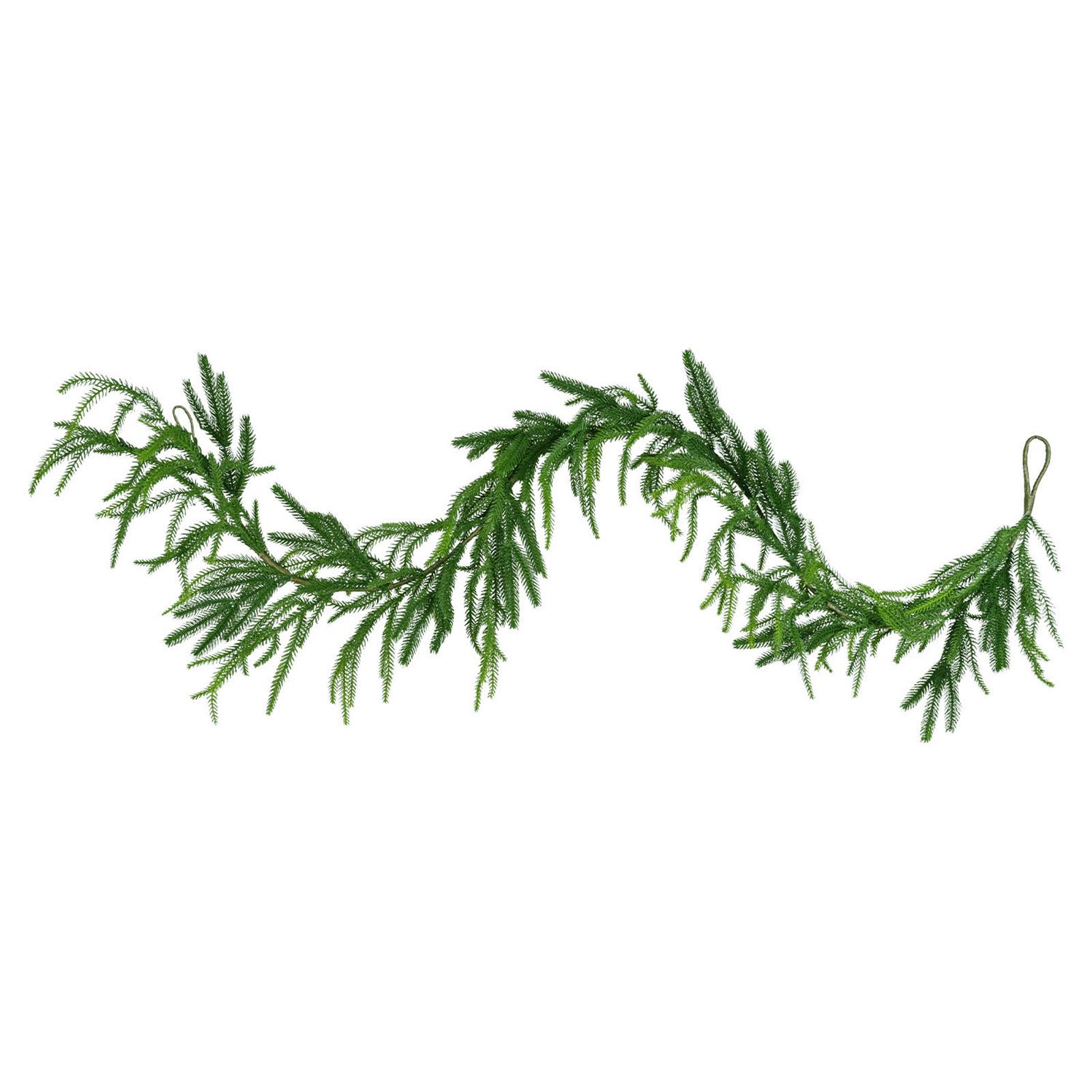 

1.8m/2.7m Christmas Wreath Rattan Artificial Soft Pines Needle Garlands Lightweight Easy Hanging Decoration For Home Bedroom 150cm