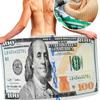 Kreatives US-Dollar Handtuch Mikrofaser Strandhandtuch Saugfähig Schnelltrocknend Weich Yoga Schwimmen Resort Bergsteigen Handtuch