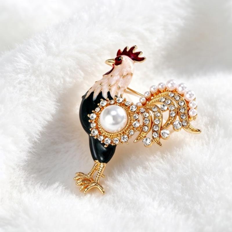 New Rooster Brooch, Personalized Unique Statement Brooch, Exquisite Fashionable Accessory For Men And Women, Stylish Gift