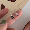 New Fashion Simple Asymmetric Guitar Note Stud Earrings Creative Cute Small Earrings for Women Girls Music Lovers Gift