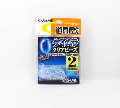 Sasame P-189 Keimura Clear Bead Crystal Size 2 50 Per Pack (7511)