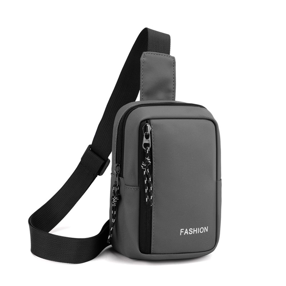 Solid Color Oxford Chest Bags Crossbody Men's Shoulder Bag Trendy Small Backpack Messenger Phone