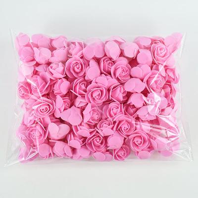 50/100/200Pcs Teddy Bear of Roses 3cm PE Foam Rose Head Artificial Flower Home Decorative Wreath Wedding Valentines Day DIY Gift