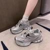 Girls' Sports Shoes silver Children's Dad Shoes New Autumn Girls' Breathable Casual Shoes Mesh Running Shoes