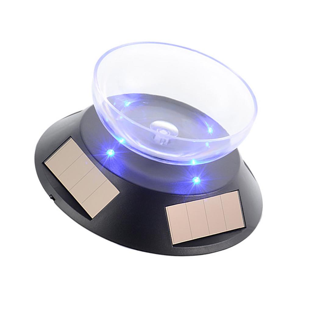 Auto Whirling Solar Jewelry Stand 360 Degree Light Propelled Display Platform For Circlets Bracelets ABS Permanent Substance