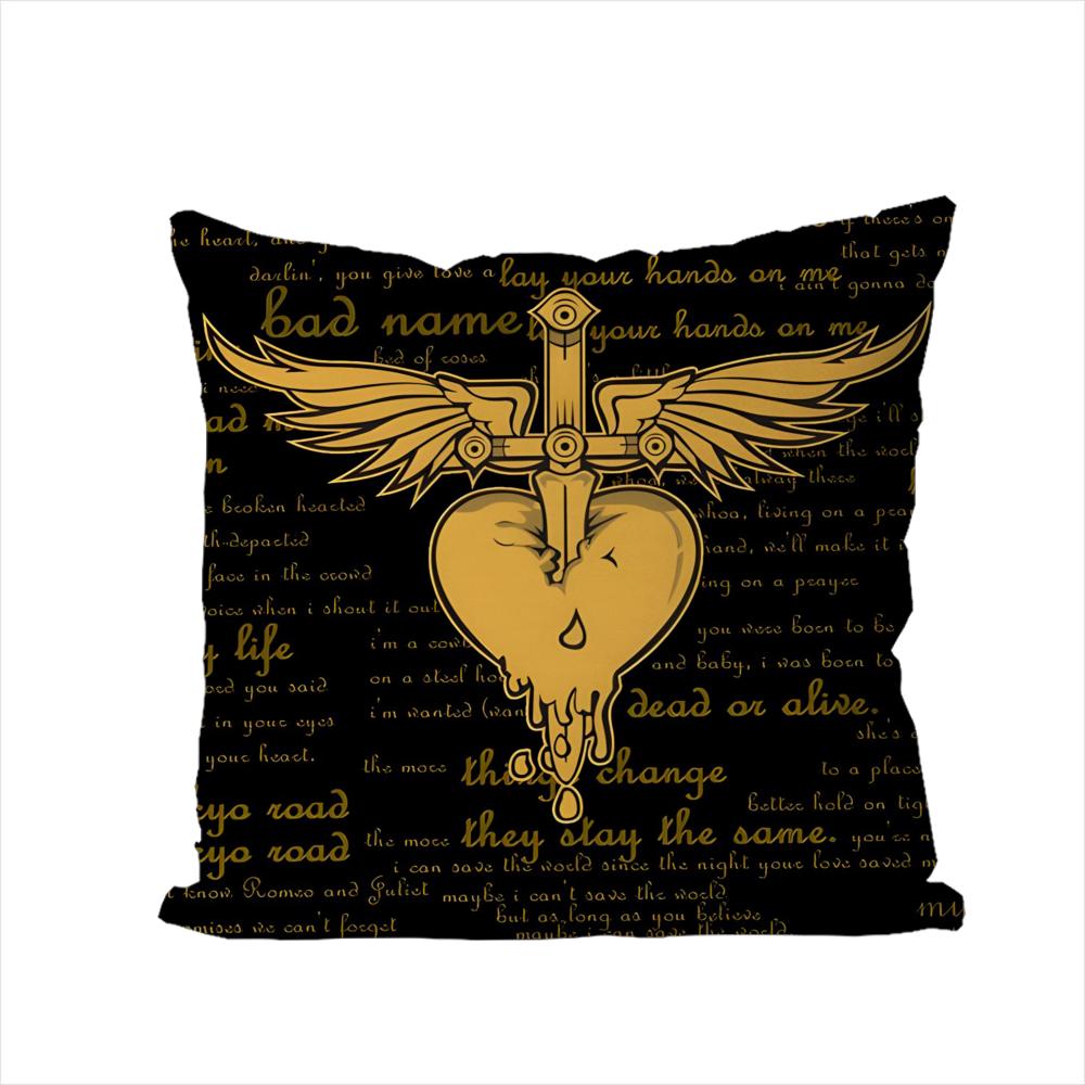 

Band BBon JJovi Pillow Case For Car Sofa Decorative Home Doublesided Print Plush Square Throw Pillow Cushion Cover 30x30cm