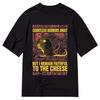 Unzählige Schrecken warten, aber bleibe dem Käse treu Bedrucktes Baumwoll-T-Shirt Herren- und Damenbekleidung Mode-T-Shirt -...