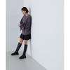 Natural Beauty Basic Ribbon Sleeve Knit Charcoal Women's Lace-Up Sweater,