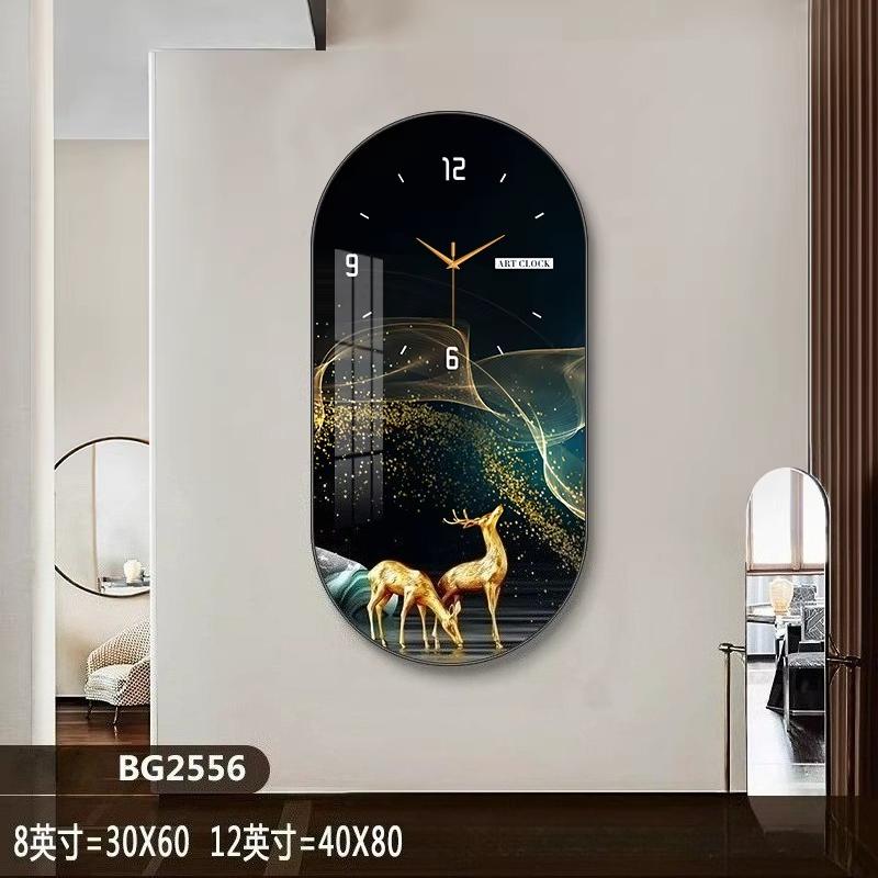 Nordic Luxury Wall Clock Living Room Household Fashion Restaurant Decorative Painting Creative Watch Wall Hanging Silent Clock