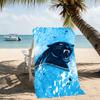 Beach Towel with Carolina Panthers Pattern - Soft,absorbent,machine Washable Lightweight&Modern,swimming,Travel Essentials
