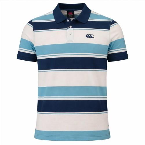 canterbury Mens Stripe Yarn Polo Shirt