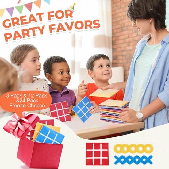 3/12/24 buc. Mini joc de masă din pâslă XO, jucărie educațională, puzzle pentru copii, băieți, fete, portabil, călătorie, 2 jucători, luptă, joc de masă strategică