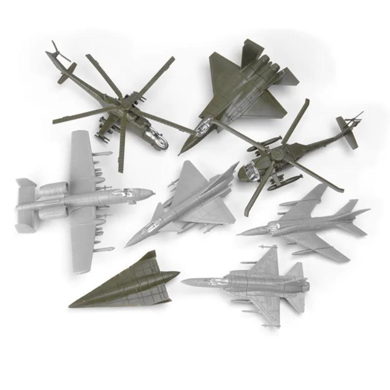 1/144 4D Assembly Airplane Mi24 Helicopter FC-1 J10 US Thunderbolt Fighter Reconnaissance Plane Transporter Military Toy