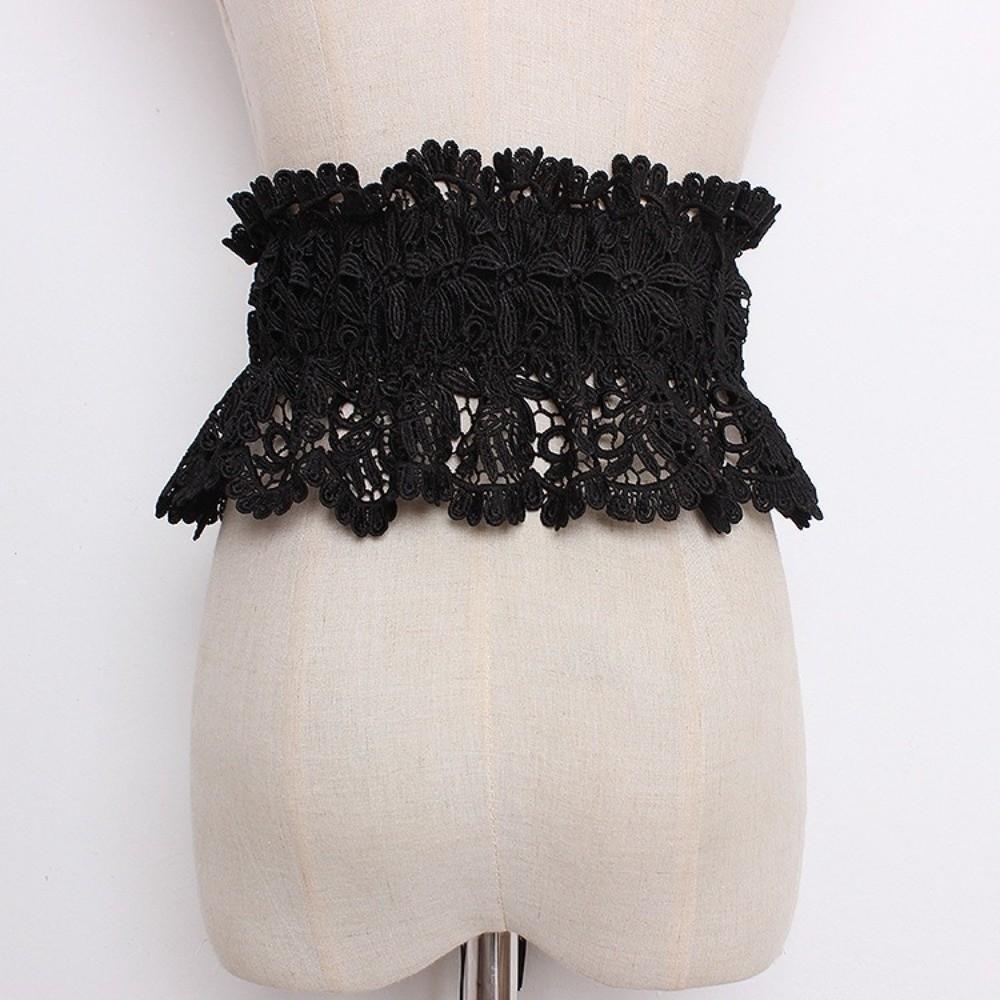 Elastic Bowknot Cinch Belt Elegant Dress Waistband Versatile Lace Waist Belt for Women