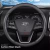 Leather Car Steering Wheel Cover for Hyundai I30 Ioniq I20 I10 I40 Staria Ter Tucson Accent I30n IX35 Kona Creta Accessories