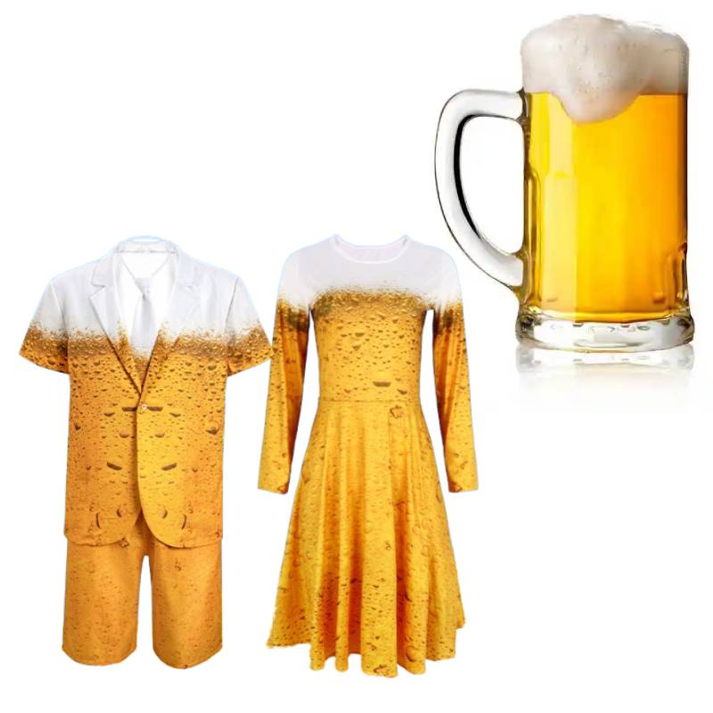 Theme Beer Mens Performance Suit Dress Cosplay Costume Halloween Gift Party