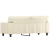 2 Seater Cream Sofa 140 Cm Faux Leather
