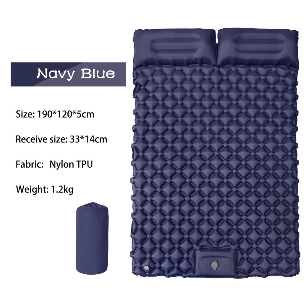 Ultralight Portable TPU Inflatable Camping Pad - Moisture-Proof, Single/Double, Foot-Press Design