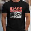 Camiseta Gráfica Masculina do Filme Blade Runner Retro Futurista Olho Blade Runner Design com Letras Camisa Respirável de Manga Curta