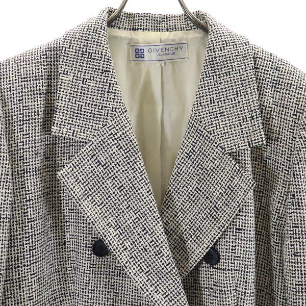 Givenchy Silk Linen Blend Tailored Jacket 17 Black X Beige Women Used