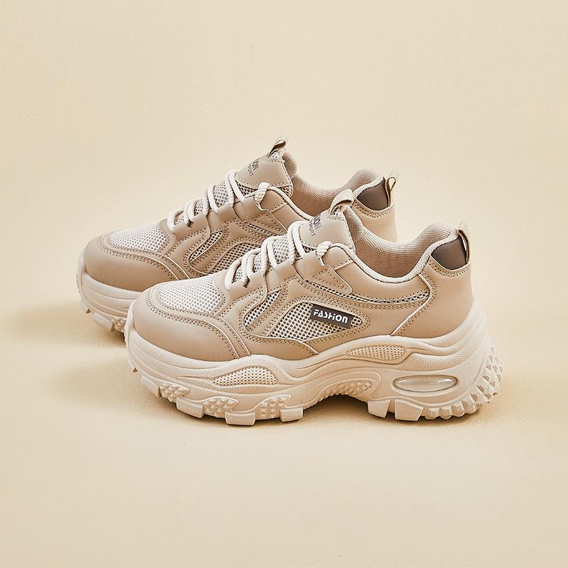 

Spring dad shoes new female student platform sports running heightening casual shoes 35 хаки