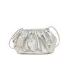 Small Luxury Design Women's Leather Silver Cloud Bag Female Gold Crossbody Bag Ladies Party Clutch Purse Female Handbags