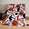1PC Basketball HoopOutdoor Flannel Blanket - Soft Plush Decor for Picnics, Camping, Bedroom, Playroom, Office, or Lunch Break 1244A