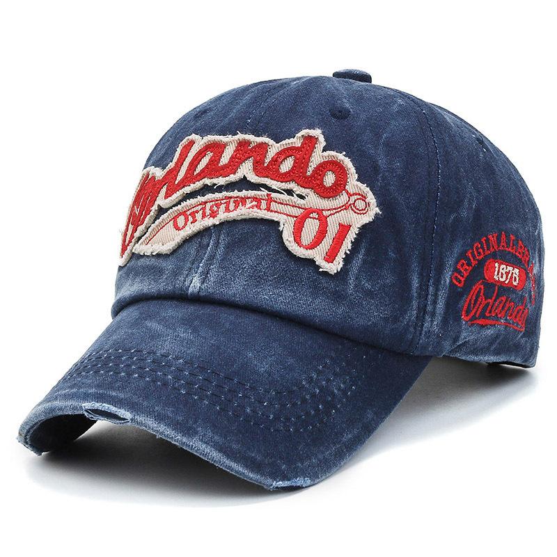 Spring And Autumn Vintage Versatile Washed Soft Top Baseball Cap Children'S Letter Embroidered Men'S Cap