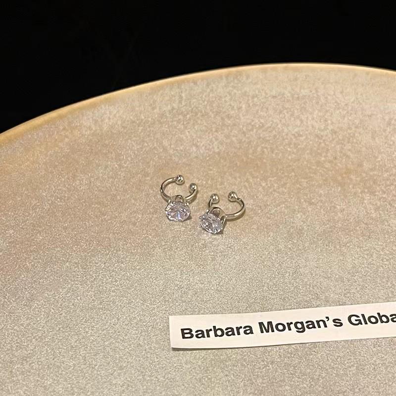 Pure White Bow Ear Clip for Women - Trendy, Sweet, High-End, No Piercing Needed