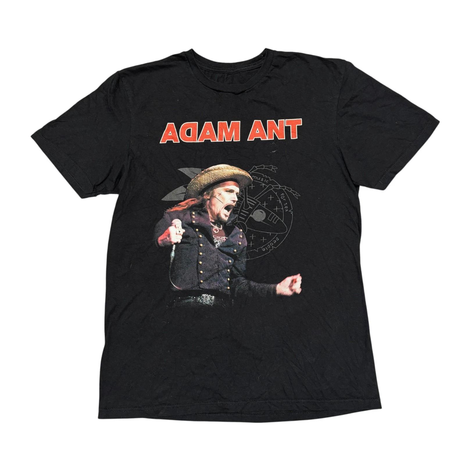 Adam Ant Shirt Black Medium Tour Concert Rock Band Tee Talking Heads The Clash M