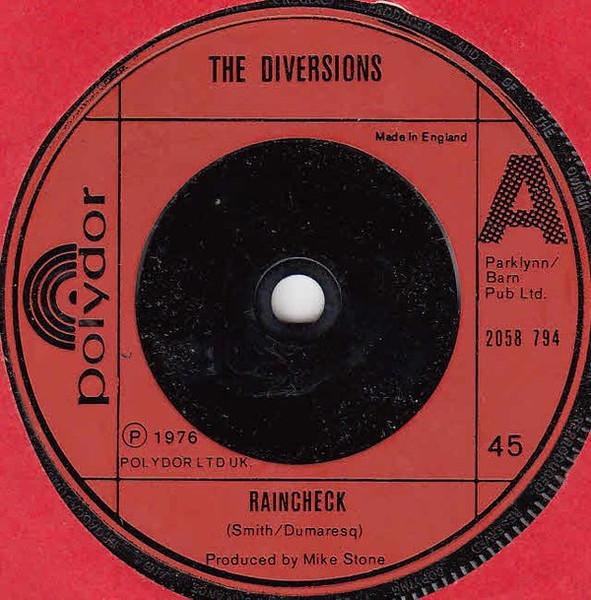 

7inch Record DIVERSIONS - Raincheck 2058794 Polydor 1976 UK Soul/Funk Used