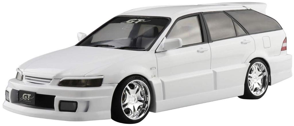 Aoshima Bunka Kyozaisha The Tuned Car Series Honda Garcon Geraid GT CF6 Accord Wagon 1997 Plastic Model 1/24 No.63
