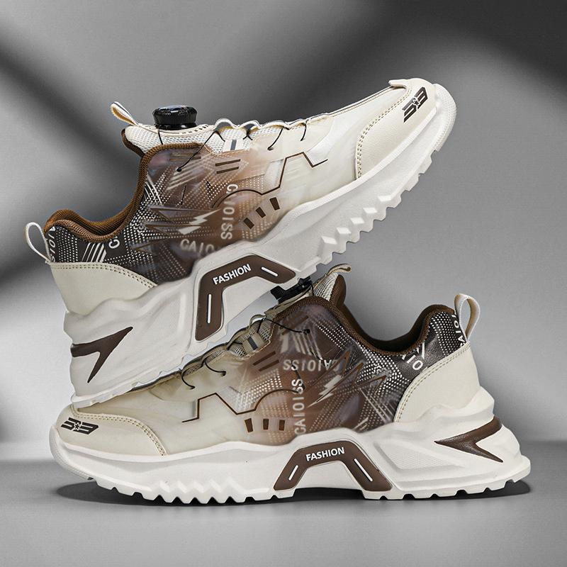 

Daddy shoes men s rotating button teen sneakers men s spring new thick-soled heightening shoes sneakers 36