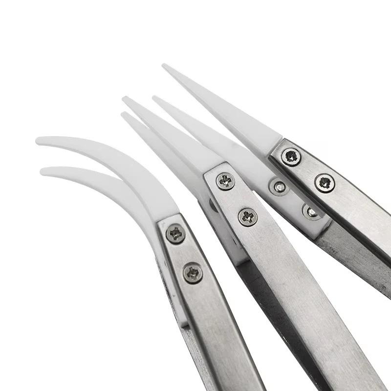 

Anti Static Ceramic Tip Tweezers 3pcs Stainless Steel Handles Insulated Fine Tip Set for Circuit Board and Jewelry Repair China Mainland